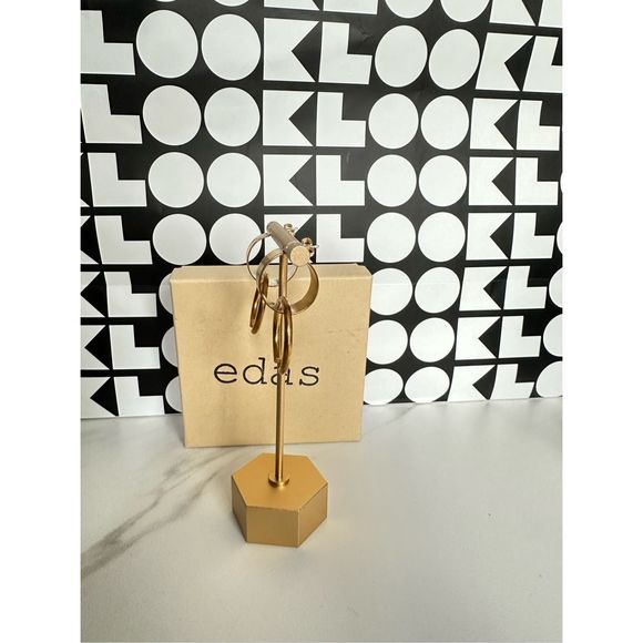 EDAS CLEO EARRINGS / BRASS / STERLING SILVER - Picture 4 of 5